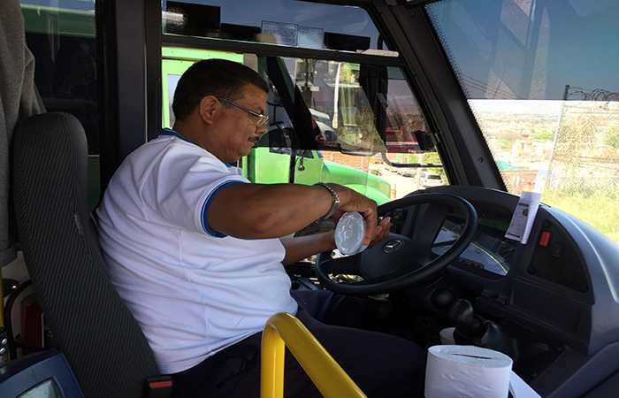 Refuerzan sanitización de unidades en horas pico Aguascalientes