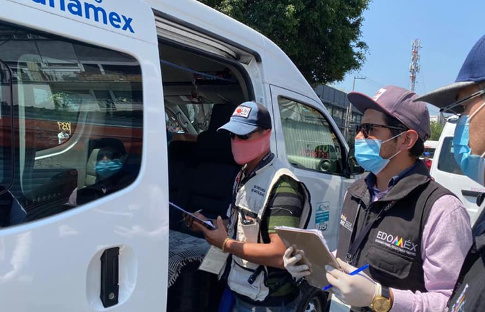 Realizan operativos en transporte público para verificar medidas de higiene en EdoMéx
