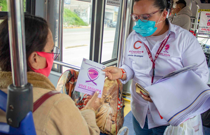 Mexibús arrancó una campaña contra la violencia hacia la mujer