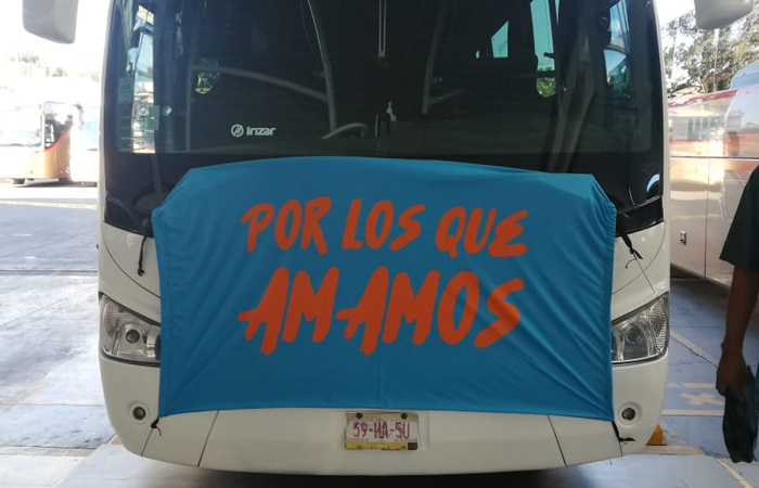 Impulsan el uso correcto de cubrebocas en la Nueva Central de Autobuses de Guadalajara