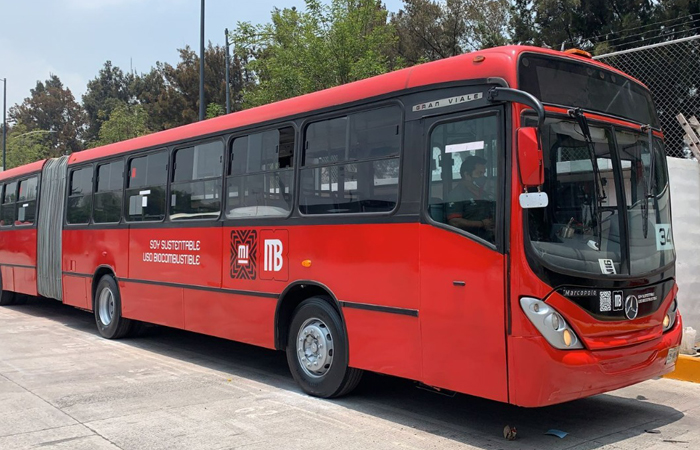 Prueba Metrobús biodiésel en sus unidades