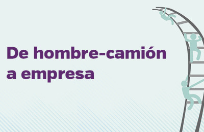 hombre-camión a empresa
