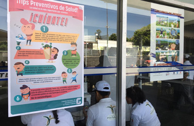 Afiliados a CANAPAT refuerzan limpieza en centrales camioneras y buses