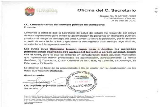 Comunicado Chiapas