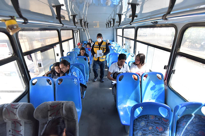 En Oaxaca refuerzan acciones para evitar sobrecupo en transporte público