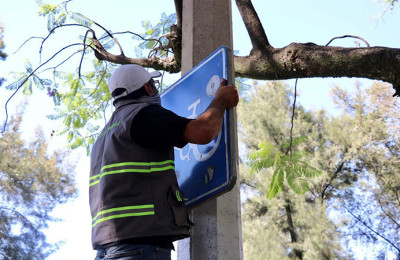 Comienzan los trabajos de la ciclovía emergente en av. México Jalisco