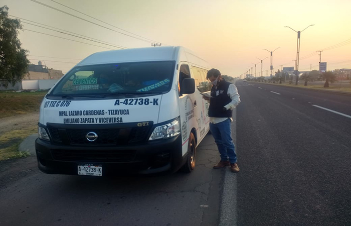 Sigue inspección a transporte público en Hidalgo