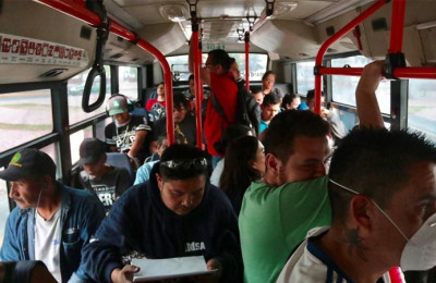 Sin sana distancia en transporte público
