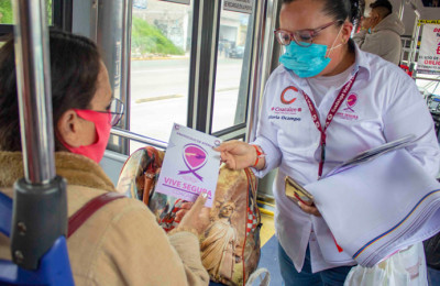 Mexibús arrancó una campaña contra la violencia hacia la mujer