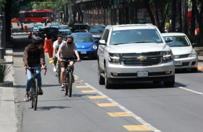Incrementa hasta 250% el uso de las ciclovías emergentes en CDMX