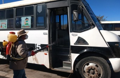Mantienen desinfección de transporte público en Zacatecas
