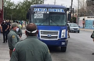 Emprenden operativo contra Covid-19 en el transporte público de Chihuahua