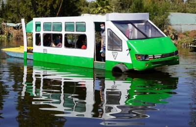Con Micro-Trajinera protestan contra nueva obra vehicular
