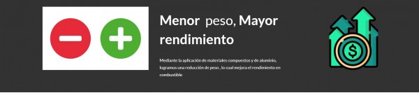 Menor peso mayor rendimiento