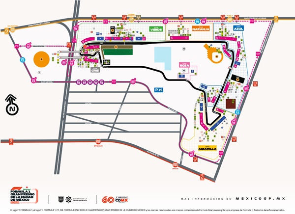mapa gran premio de la CDMX