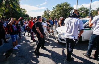 Violencia taxistas de Cancún