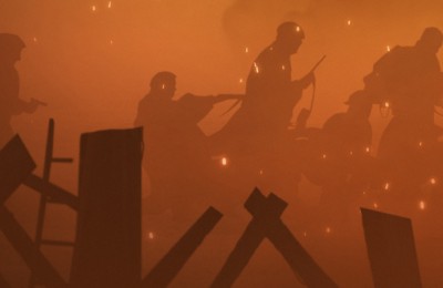 transporte colectivo en la guerra