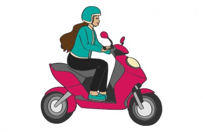 ellas tambien van en moto